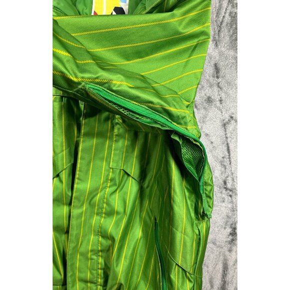 BURTON Jacket Mens Size Small Green DryRide Striped Hooded Insulated Waterproof - Picture 13 of 16